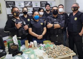 Polícia Civil do Piauí apreendeu  grande quantidade de drogas na cidade de Barras.