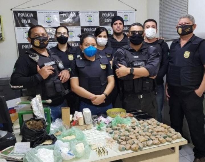 Polícia Civil do Piauí apreendeu  grande quantidade de drogas na cidade de Barras.