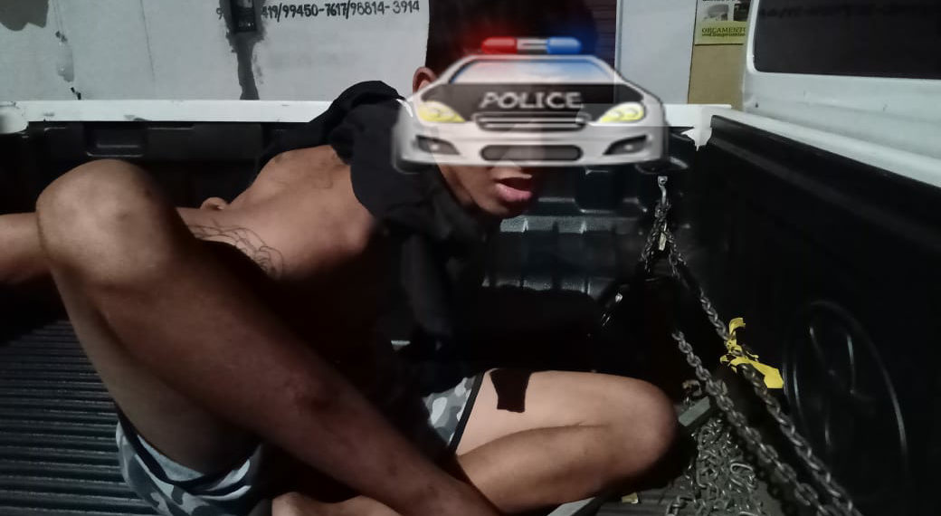 ROTAM APREENDE SUSPEITO DE ARROMBAR COMÉRCIO EM JOSÉ DE FREITAS.