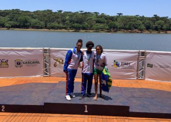 Freitense conquista medalha na categoria mini C1 infantil no campeonato nacional de canoagem de velocidade