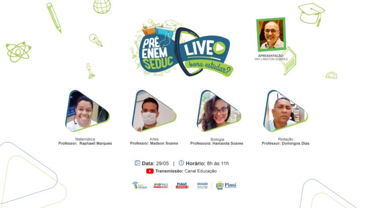 Disponível material didático para 7ª edição do Pré-Enem Live deste domingo (29)