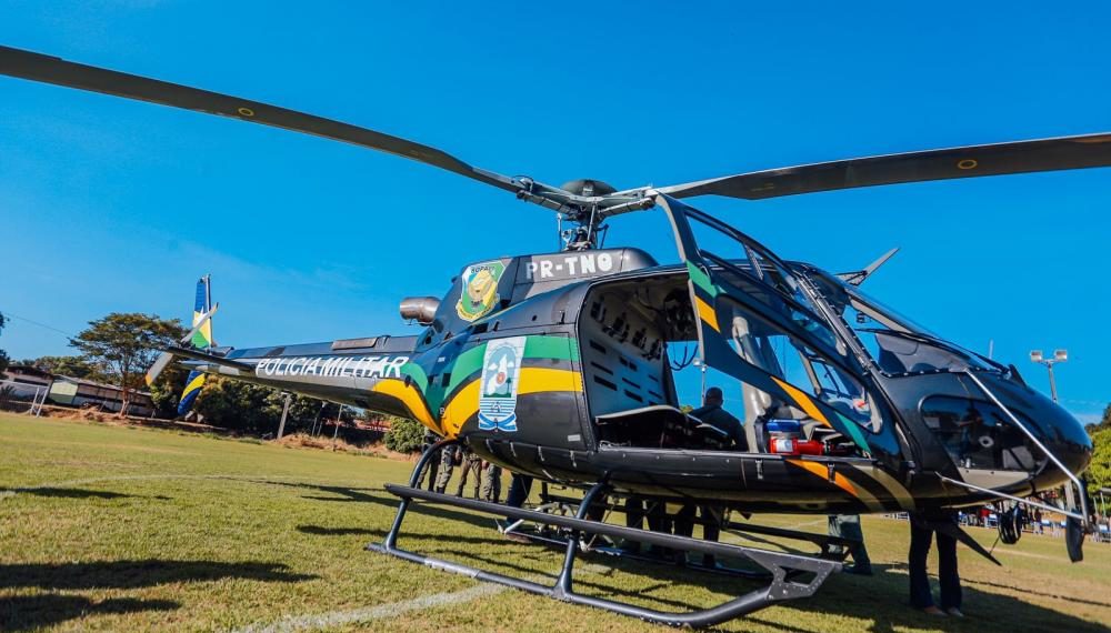 Polícia Militar do Piauí recebe novo helicóptero para reforço na segurança; veja fotos
