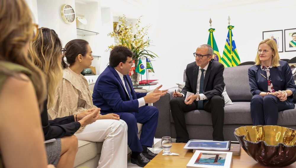 Governador recebe embaixador da Áustria no Palácio de Karnak e apresenta potencialidades em energia limpa e turismo