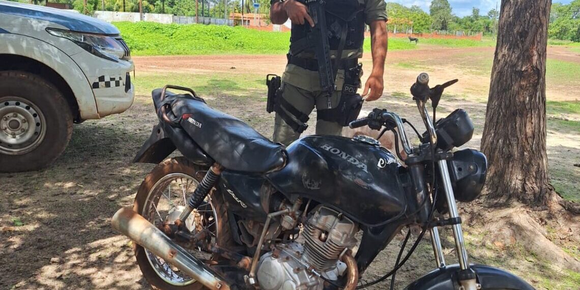 Polícia Militar 16°BPM apreende motocicleta com chassi aduterado em Lagoa Alegre