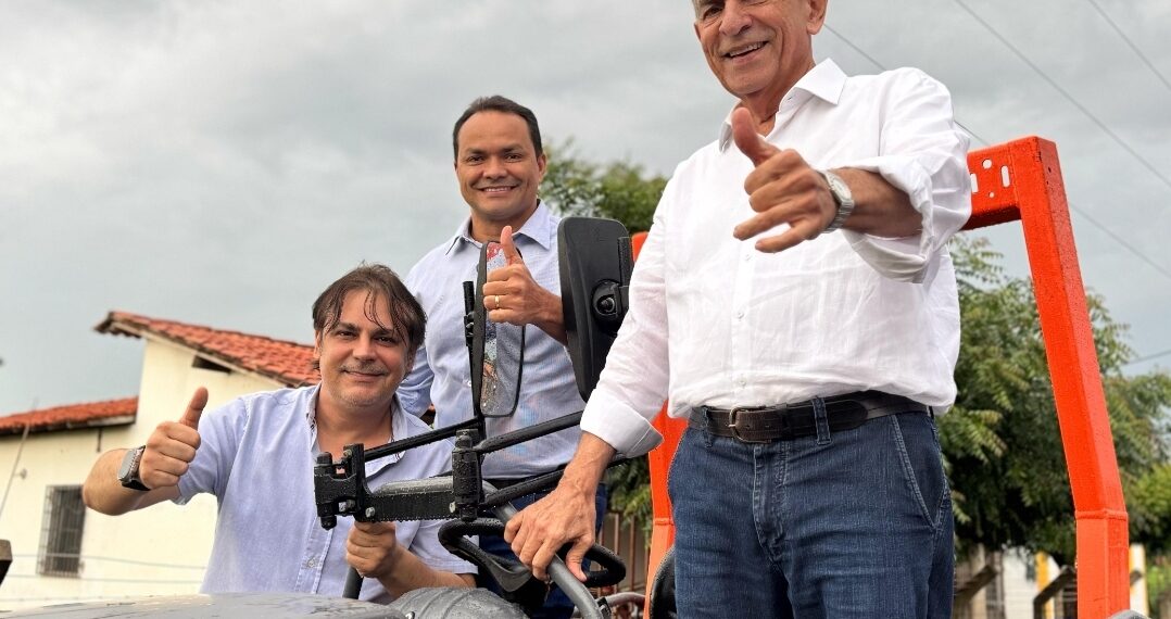 Prefeito Pedro Gomes, Viceprefeita Andréia, Senador Marcelo Castro Vistoriam Obras de Asfaltamento em José de Freitas