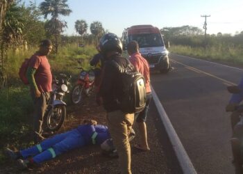 Homem tem fratura na perna após colidir com animal na PI-113 em José de Freitas